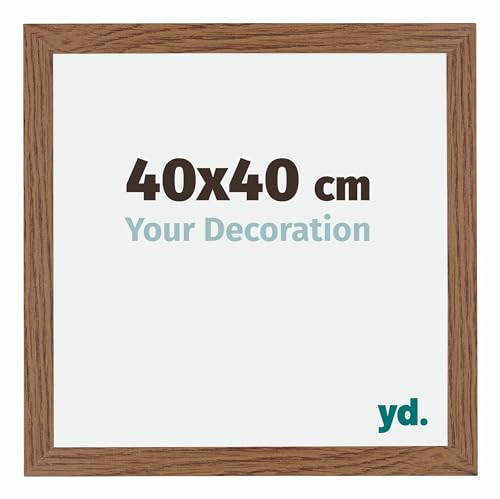 Your Decoration - Cadre 40x40 cm - Chêne Rustique - Cadres Photo en MDF Avec Verre acrylique - Anti-Reflet - Cadre 40x40 - Mura