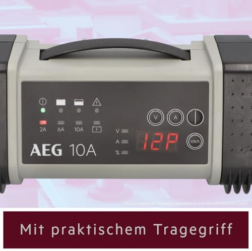 Bild 5 - AEG Mikroprozessor Batterieladegerät LT 10, 10A für 12/24V Autobatterien, 9-stufig, Power Supply, intelligente Ladefunktion, automatischer Termperaturausgleich, Schwarz/Grau