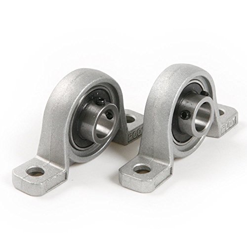 Yosoo 2 Pcs Corrosion Resistance Pillow Block Bore 8/10/12/20Mm Inner Diameter Zinc Alloy Metal Ball Bearing Housing (20Mm) #TOP4