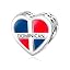 Dominican Flag Heart Charm M1603