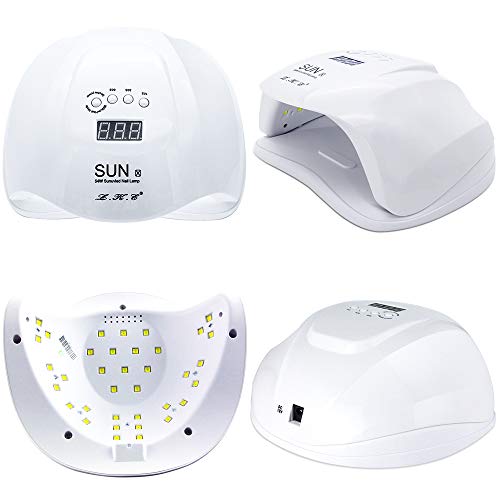 UV Led Nail Lamp 72W Gel Nail Light Curing Lamp Nail Dryer UV Light for Gel Nails with 4 Timer Setting,Sensor Gel Manicure Kit of 10Pcs