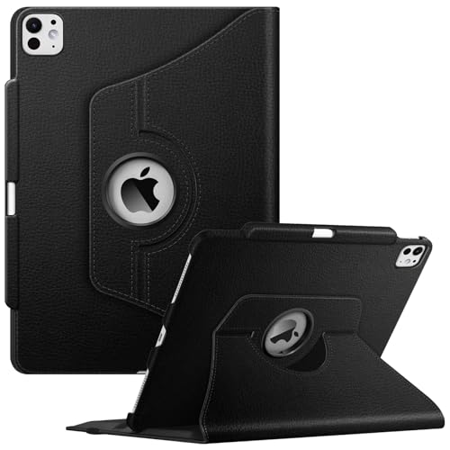 Fintie Rotating Case for iPad Pro 13-inch (M5) 2025 / (M4) 2024 with Pencil Holder - 360 Degree Swiveling Protective Stand Cover with Auto Wake/Sleep, Black by FINTIE - Used condition - US$11.00