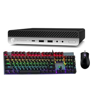 HP EliteDesk 705 G4 Mini computadora de escritorio, AMD Quad-Core Ryzen 5 2400GE hasta 3.8 GHz, 16 GB DDR4 RAM, 512 GB SSD, teclado, mouse, Windows 10 Pro (renovado)