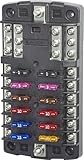 Blue Sea Systems 5031 ST Blade Fuse Block 12 Circuit with Ground, 100 Amps