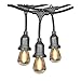 Price comparison product image Lux General Festoon 30FT Vintage LED Waterproof String Lights Set (Bulbs Included) Warm White, Ambient Lighting