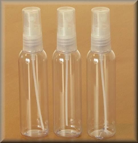 RS Collection 100ml Fine Mist Spray Bottles Pack of 3 | Refillable Clear Plastic Spray Bottle with Fine Mist Pump | Travel Size Empty Atomizer Bottles for Hair, Face, Plants, Cleaning & Beauty-image-44