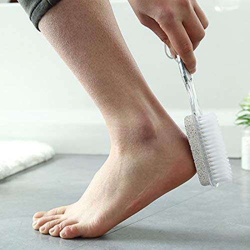 2 Pack Foot File,4 in 1 Foot Care Combines with Pumice Stone Nail Brush Foot Rasp Callus Reducer for Hard Skin Removal - Image 6