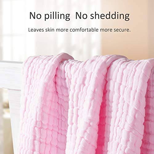 Viviland Baby Muslin Washcloths 12 Pack For Baby's Sensitive Skin, 6-Layer Cotton Bath Towel, Soft Newborn Baby Face Wipes, Great Shower Gift, 12 X 12 Inches #TOP2