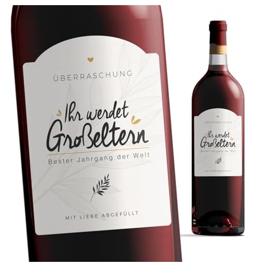 Flaschenetikett Grosseltern | Ihr werdet Grosseltern | 10x7cm | Schwangerschaft verkünden - Grosseltern Anzeige - Oma - Opa