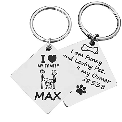 Image of Jypr Customized Pet ID Tag Personalize Black Engraved Name Collar Tag for Your Loving Pet Dog, Cat, Puppy, Horse (Collar Slider 2 MM Thick)