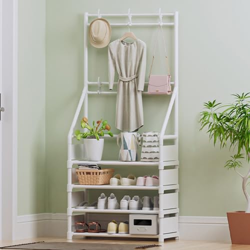 Rangement à chaussures empilable et pivotant avec étagère verticale réglable pour gain de place