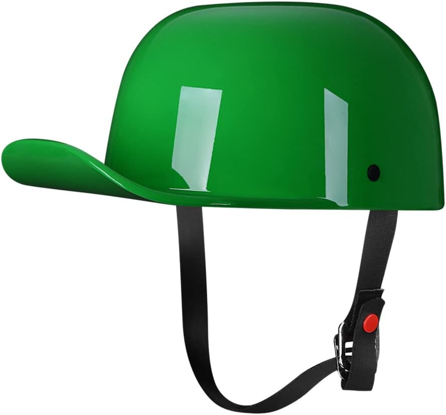 Vintage Open Face Motorcycle Helmet Retro Baseball Cap Half Helmets Women Men for Scooter Moped Cap Street Cruiser Jet - DOT Certified