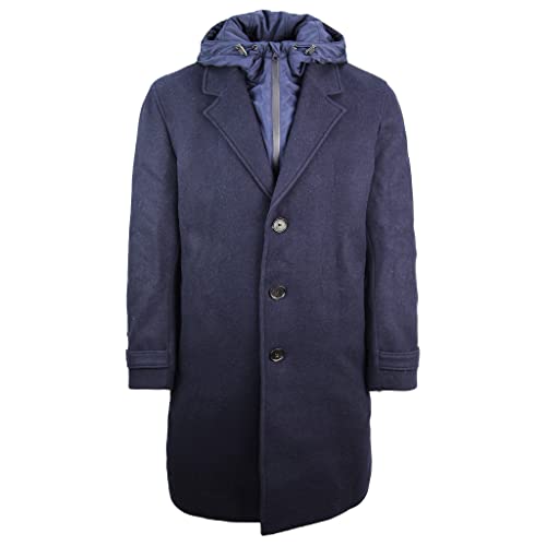 Image of Lacoste Trench Coat Long Sleeve Mens Navy Zip Up Jacket BH9417 MXQ