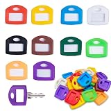 ChAusa Lot de 50 Porte Clé Etiquette, Porte Clés Inscriptibles, Porte Clef Avec Etiquettes...