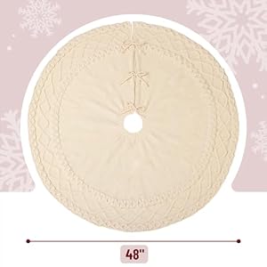 Mr Pen Christmas Tree Skirt 48 Inch Knitted Xmas Tree Skirt