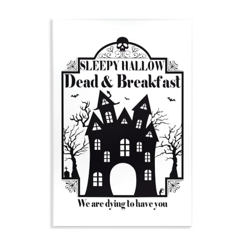 'Dead & Breakfast Spooky Haunted House Imagery'| Wall Plaque Art