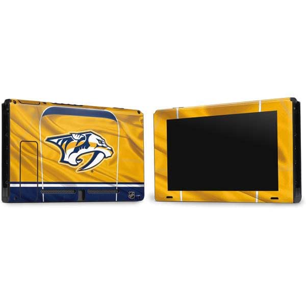 Skinit Decal Gaming Skin Compatible with Nintendo Switch Bundle - Officially Licensed NHL Nashville Predators Jersey Design