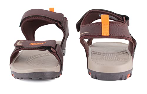 Image of Sparx Men's Sandal, Brown Neon Orange, 6 UK