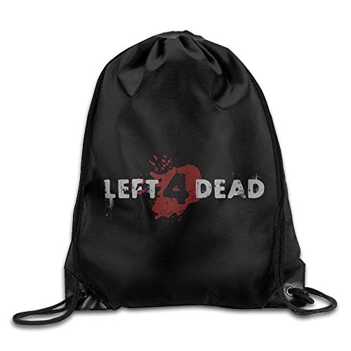 Etryrt Mochilas/Bolsas de Gimnasia,Bolsas de Cuerdas, Left 4 Dead 2 Logo Drawstring Backpack Bag White