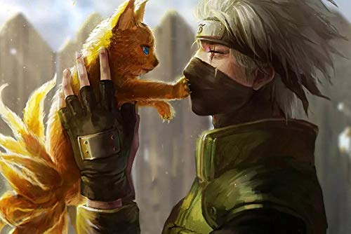 T-YIFUZX 5D DIY- Anime De Naruto Kits de Pintura de Diamantes Taladro Completo Cristal Diamantes de imitación Imagen Artesanía para el hogar Decoración de Pared Regalo