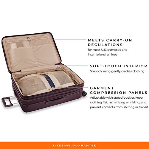 Briggs & Riley Sympatico Hardside Large Spinner Luggage, Plum, 30-Inch Checked #TOP4