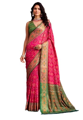 Image of MADHUHANSH Women's Cotton Linen Saree with Unstitched Blouse Piece and Floral Printed Pattern | Women Saree for Special Occasion | Stylish Modern Sarees