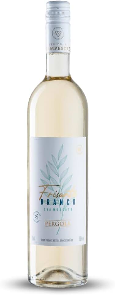 Vinho Pérgola Branco Demi-Sec Frisante 375Ml, Vinho Fino Branco Frisante Demi-Sec, Amarelo, Aromas Florais E Frutados, Leve, Refrescante E Equilibrado, Borbulhas Delicadas E Frescor Persistente, Denom
