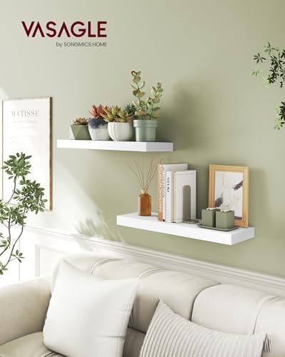VASAGLE Wandregal, 2er Set, Schweberegal, Regalbrett, 20 x 60 x 3,8 cm – Ansicht 2