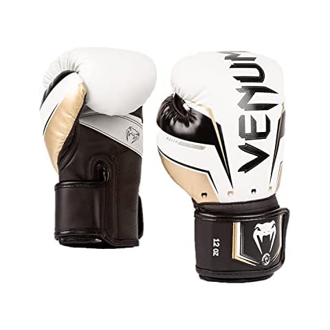 Guantes de Boxeo Venum Elite EVO Blanco/Oro 16 Oz Cover
