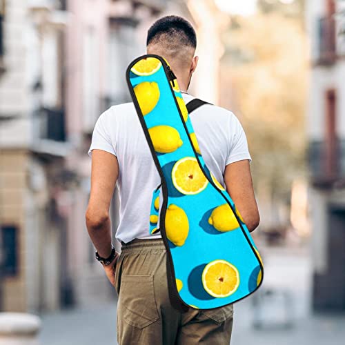 Housse pour ukulélé jaune fruit citron bleu 10 mm rembourrage épais 53,3 cm sac de transport pour ukulélé avec sangles… - Les Beatles, Paul McCartney, John Lennon, RIngo Starr, George Harrison Housse pour ukulélé jaune fruit citron bleu 10 mm rembourrage épais 53,3 cm sac de transport pour ukulélé avec sangles… – Image 6