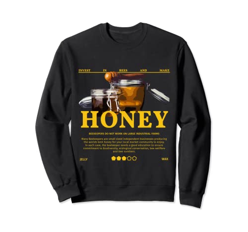Bocaux à miel Bee Keeper style streetwear avec cuillère Sweatshirt
