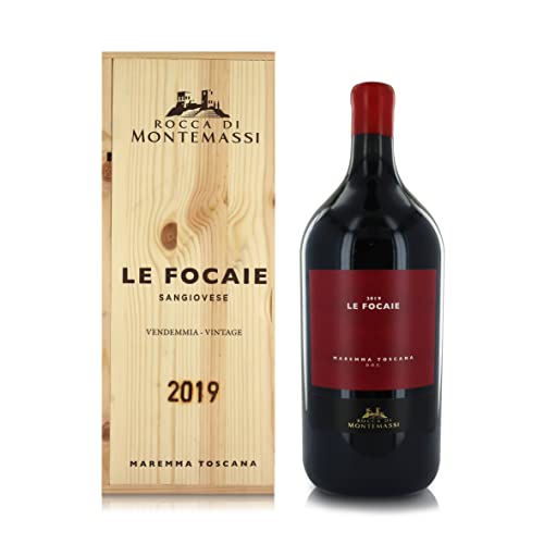 Rocca di Montemassi Italienischer Rotwein Le Focaie Maremma Toscana DOC, 2019, 3-Lt-Magnumflasche in Holzkiste Cover