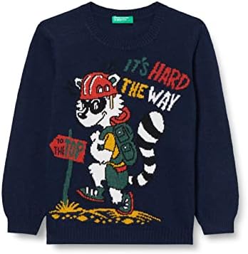Benetton Rakun Baskılı Kazak Erkek Çocuk 1 Yaş Lacivert