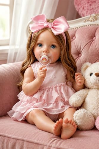 KSBD Reborn Baby Dolls Girl - 20 Inch Realistic Baby Doll Lifelike Newborn Real Life Baby Dolls with Soft Vinyl Body & Toy Accessories, Gift for Kids Age 3+