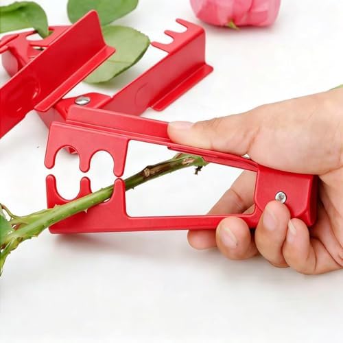 Rose Thorn Stripper Tool, Red Metal Thorn Remover for Rose Stems, 5.5 Inch image 3