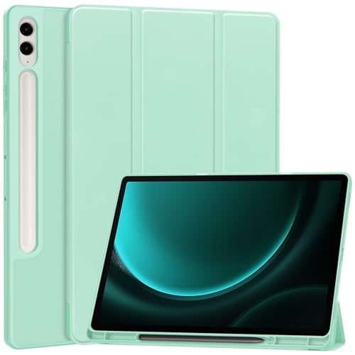 Galaxy Tab S9 Plus/S9 FE Plus�K�p�P�[�X�J�o�[ �蒠�^ ���^ SM-X610 X616�^�u���b�g�p����PU ���U�[�P�[�X �O�܂� �}�O�l�b�g�J�� Samsung Samsung Galaxy Tab S10 Plus 12.