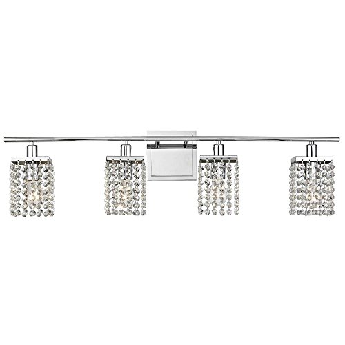 Ashford Classics Lighting Modern 4 Light Crystal Bathroom Vanity Bar Light