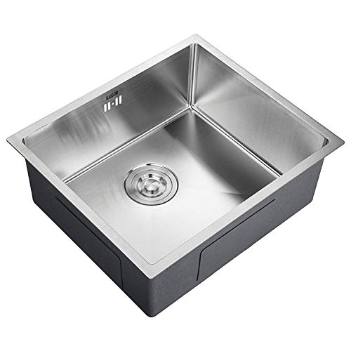 2-Schüssel-Küchenspüle aus Edelstahl mit Geschirrspüleranschluss, schallabsorbierendes Design, Geeignet für Unterbau- und Unterputzmontage -