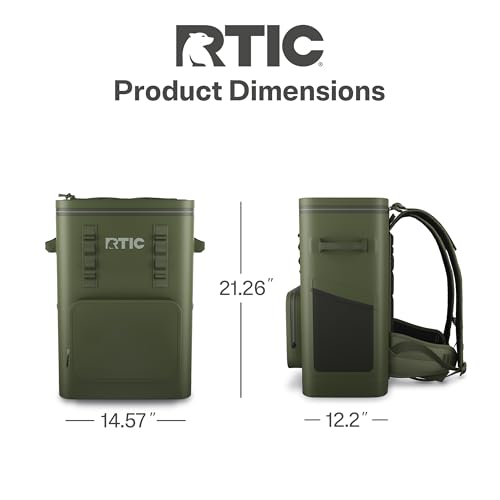 RTIC 48-Can Ultra-Tough Backpack Cooler (Olive) — view 5