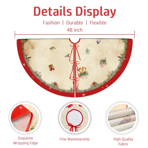 Racenaf 01 Vintage Christmas Tree Skirt Christmas Decorations thumb #2