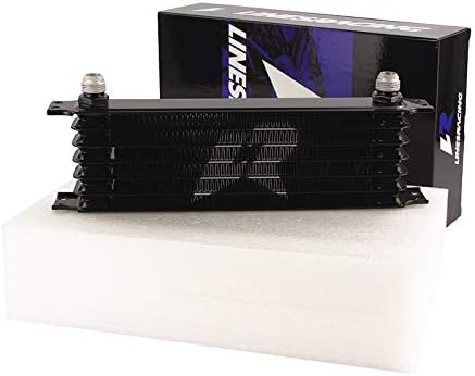 Universal 7 Row AN-10-10AN Universal Engine Transmission Oil Cooler Black (7Row, Black)