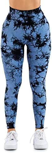 A AGROSTE Women Seamless Workout Leggings with Pockets Scrunch Butt Lifting Gym Leggings High Waisted Yoga Pants