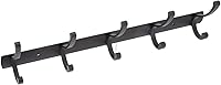 Vista 3 de Pissente Coat Rack Wall Mount Aluminum with 5 Hooks Adjustable Towel Hooks for Entryway Bathroom Kitchen