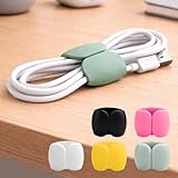 Cable Organizer Set for Data Cords, 5 Pack Random Color Cable Management Clips for Home and Office Use