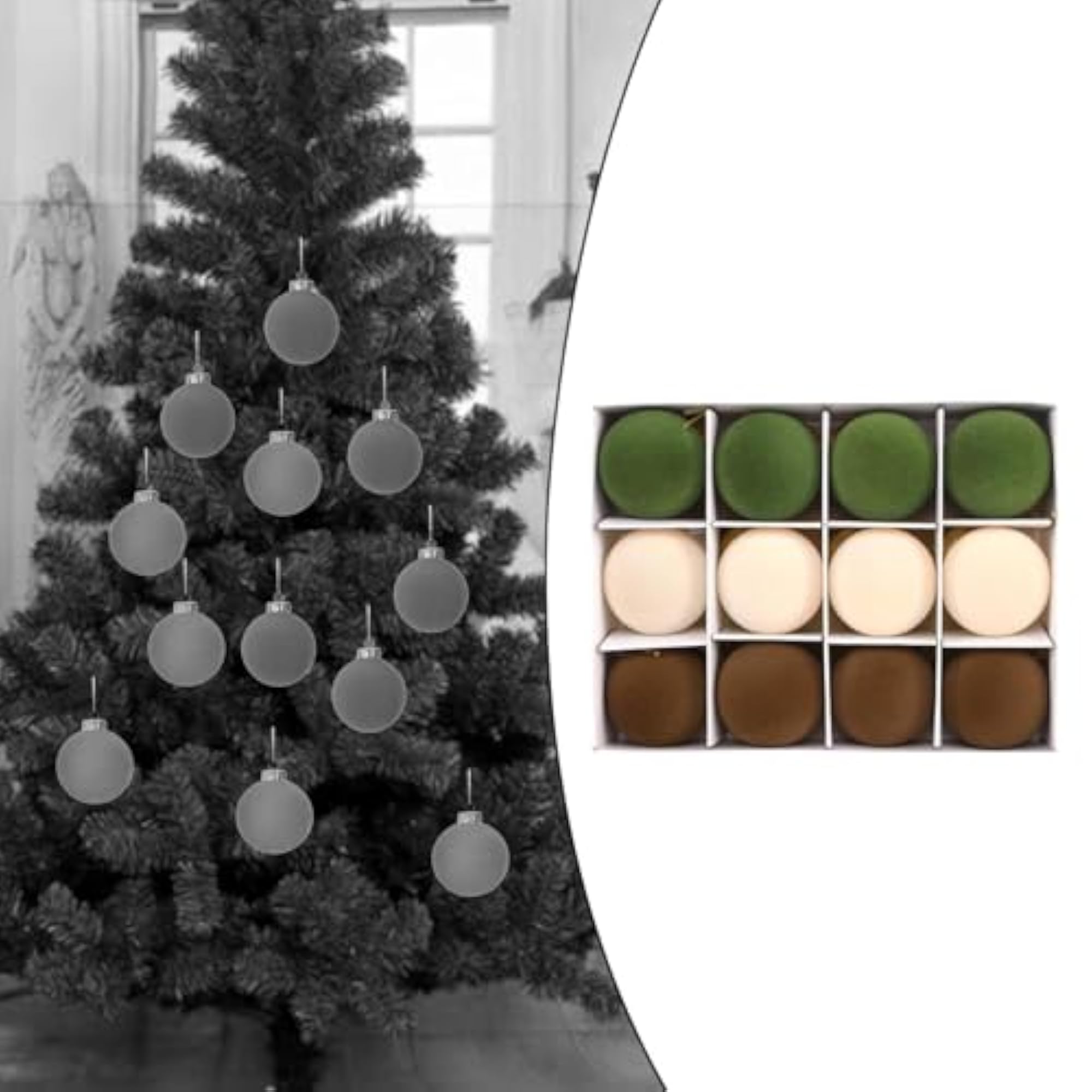 12x Christmas Tree Ball Ornaments for Wedding Home Decor