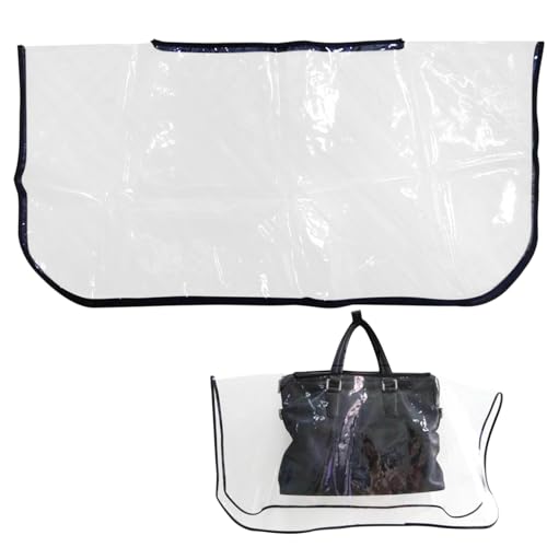 TECHPLUS Handbag Raincoat – Clear Waterproof Rain Slicker for Designer Handbags Luxury Bags – EVA Bag Covers, Portable Rain Protective Cover (Transparent rectangle)