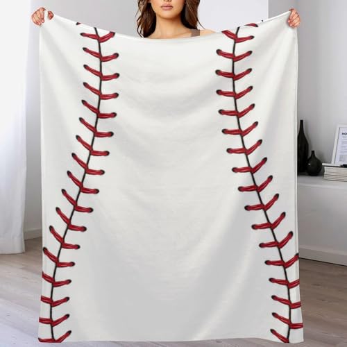 Manta de béisbol, regalos de béisbol para niños y niñas, manta de franela cálida y acogedora para niños y adultos, amantes del béisbol para sofá cama, 60 x 50 pulgadas