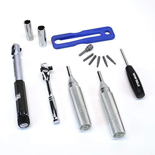 Image of Steelman 10-Piece Select TPMS Sensor Automotive Tool Kit Torque Drivers and Bits, Adjustable Torque Wrench, 1 /4-inch Drive Ratchet, 1 /4-inch Drive Sockets