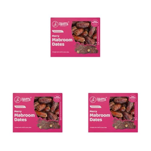 Image of Flyberry Gourmet Mabroom Dates (Khajoor /Khajur) 800g | 100% Natural | Rich in Calcium, Iron and Potassium | Instant Energy (Pack of 3)
