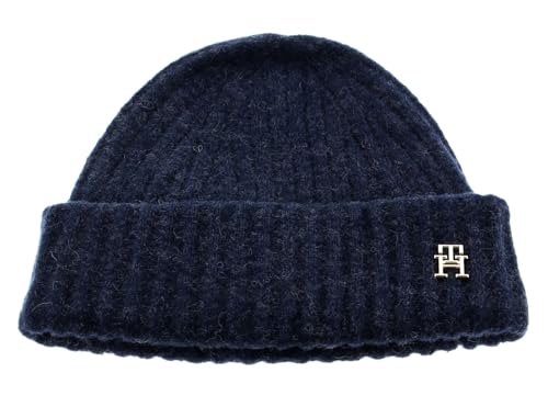 Cap Tommy Hilfiger Modern Fluffy Beanie Space Blue pour un style urbain quotidien